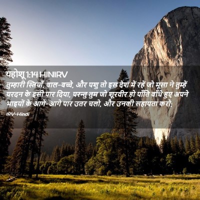 Picture 02 - यहोशू 1:14 HINIRV - तुम्हारी - Bible Verse Picture