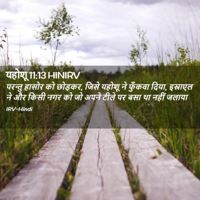 Picture 02 - यहोशू 11:13 HINIRV - परन्तु हासोर को - Bible Verse Picture