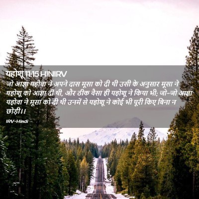 Picture 02 - यहोशू 11:15 HINIRV - जो आज्ञा यहोवा ने - Bible Verse Picture