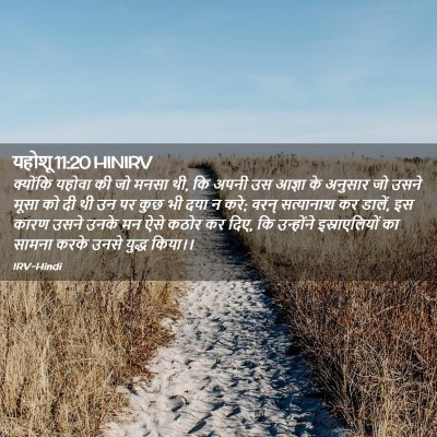 Picture 02 - यहोशू 11:20 HINIRV - क्योंकि यहोवा की - Bible Verse Picture