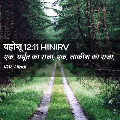 Picture 02 - यहोशू 12:11 HINIRV - एक, यर्मूत का राजा; - Bible Verse Picture