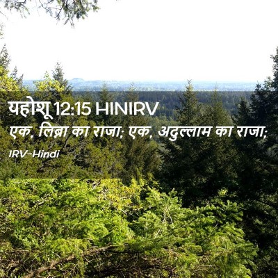 Picture 02 - यहोशू 12:15 HINIRV - एक, लिब्ना का राजा; - Bible Verse Picture