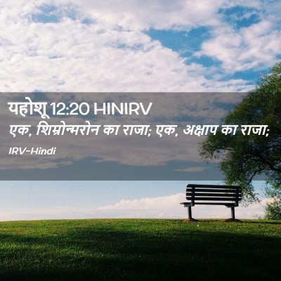 Picture 02 - यहोशू 12:20 HINIRV - एक, शिम्रोन्मरोन - Bible Verse Picture
