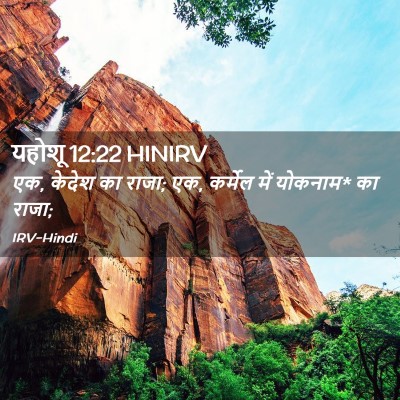Picture 02 - यहोशू 12:22 HINIRV - एक, केदेश का राजा; - Bible Verse Picture