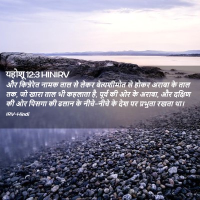 Picture 02 - यहोशू 12:3 HINIRV - और किन्नेरेत नामक - Bible Verse Picture