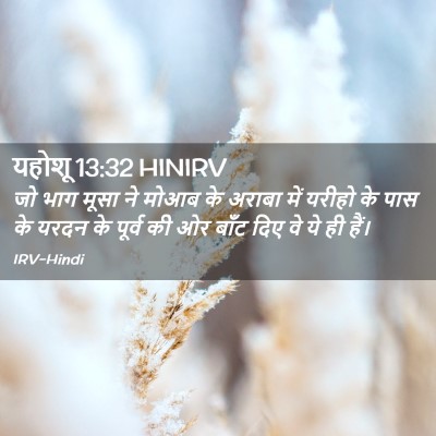 Picture 02 - यहोशू 13:32 HINIRV - जो भाग मूसा ने मोआब - Bible Verse Picture