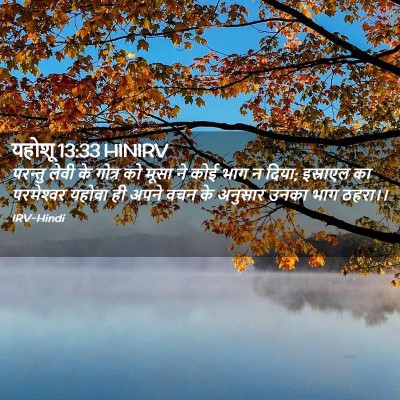 Picture 02 - यहोशू 13:33 HINIRV - परन्तु लेवी के - Bible Verse Picture