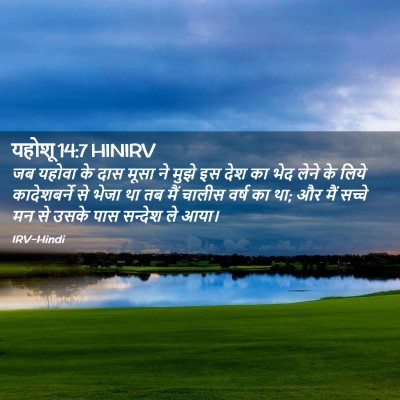 Picture 02 - यहोशू 14:7 HINIRV - जब यहोवा के दास - Bible Verse Picture