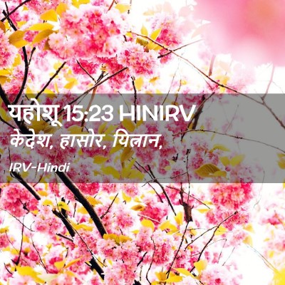 Picture 02 - यहोशू 15:23 HINIRV - केदेश, हासोर, - Bible Verse Picture