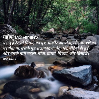 Picture 02 - यहोशू 17:3 HINIRV - परन्तु हेपेर जो - Bible Verse Picture