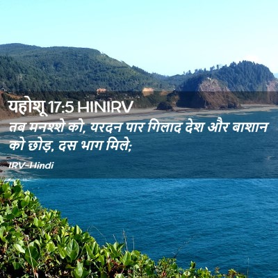 Picture 02 - यहोशू 17:5 HINIRV - तब मनश्शे को, यरदन - Bible Verse Picture