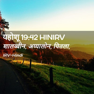 Picture 02 - यहोशू 19:42 HINIRV - शालब्बीन, - Bible Verse Picture