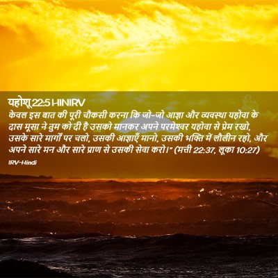 Picture 02 - यहोशू 22:5 HINIRV - केवल इस बात की पूरी - Bible Verse Picture