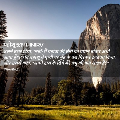 Picture 02 - यहोशू 5:14 HINIRV - उसने उत्तर दिया, - Bible Verse Picture
