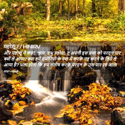 Picture 02 - यहोशू 7:7 HINIRV - और यहोशू ने कहा, - Bible Verse Picture