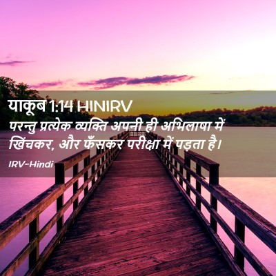 Picture 02 - याकूब 1:14 HINIRV - परन्तु प्रत्येक - Bible Verse Picture
