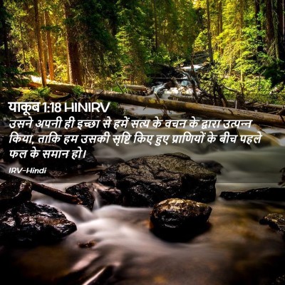 Picture 02 - याकूब 1:18 HINIRV - उसने अपनी ही इच्छा - Bible Verse Picture