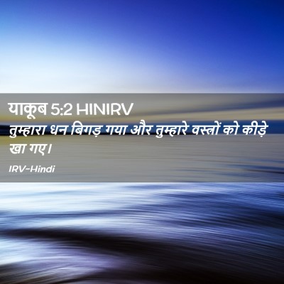 Picture 02 - याकूब 5:2 HINIRV - तुम्हारा धन बिगड़ - Bible Verse Picture