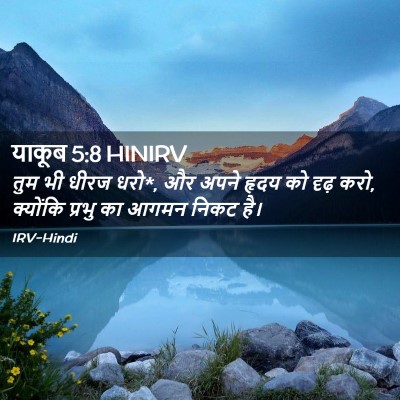 Picture 02 - याकूब 5:8 HINIRV - तुम भी धीरज धरो*, और - Bible Verse Picture