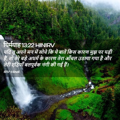 Picture 02 - यिर्मयाह 13:22 HINIRV - यदि तू अपने मन में - Bible Verse Picture