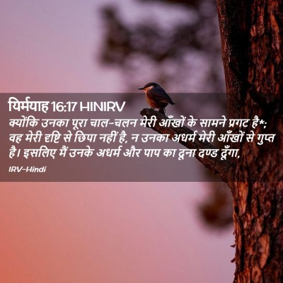 Picture 02 - यिर्मयाह 16:17 HINIRV - क्योंकि उनका पूरा - Bible Verse Picture