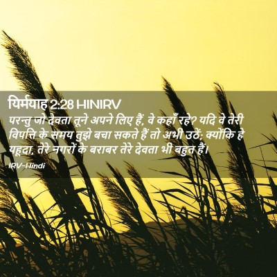 Picture 02 - यिर्मयाह 2:28 HINIRV - परन्तु जो देवता - Bible Verse Picture