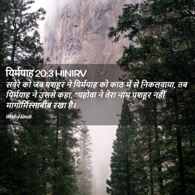 Picture 02 - यिर्मयाह 20:3 HINIRV - सवेरे को जब पशहूर - Bible Verse Picture