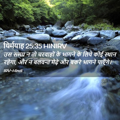 Picture 02 - यिर्मयाह 25:35 HINIRV - उस समय न तो चरवाहों - Bible Verse Picture