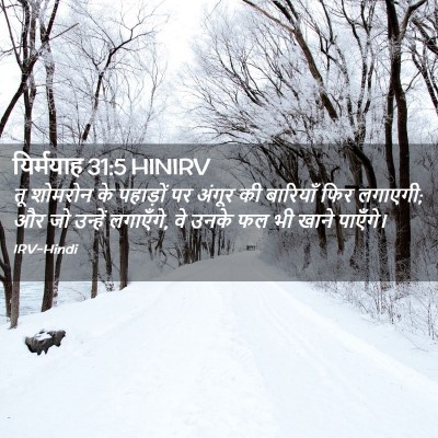 Picture 02 - यिर्मयाह 31:5 HINIRV - तू शोमरोन के - Bible Verse Picture
