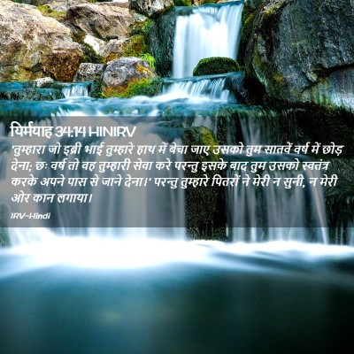 Picture 02 - यिर्मयाह 34:14 HINIRV - 'तुम्हारा जो इब्री - Bible Verse Picture