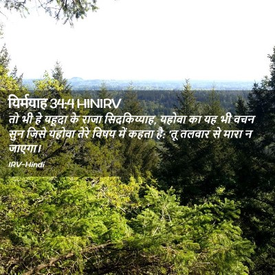 Picture 02 - यिर्मयाह 34:4 HINIRV - तो भी हे यहूदा के - Bible Verse Picture