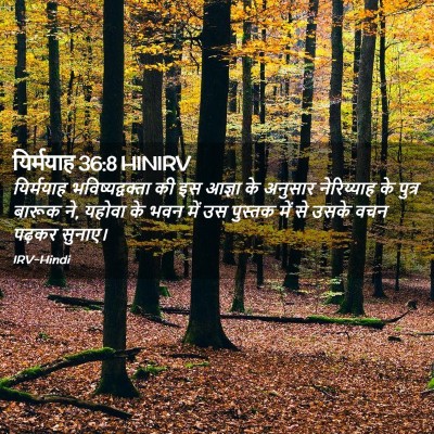 Picture 02 - यिर्मयाह 36:8 HINIRV - यिर्मयाह - Bible Verse Picture