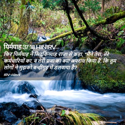 Picture 02 - यिर्मयाह 37:18 HINIRV - फिर यिर्मयाह ने - Bible Verse Picture