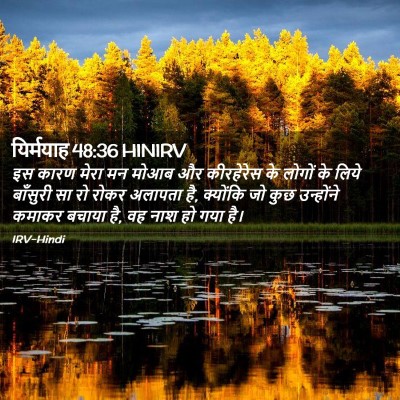 Picture 02 - यिर्मयाह 48:36 HINIRV - इस कारण मेरा मन - Bible Verse Picture