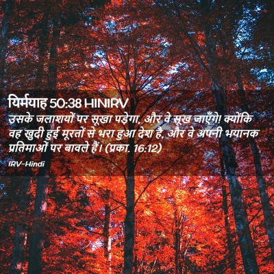 Picture 02 - यिर्मयाह 50:38 HINIRV - उसके जलाशयों पर - Bible Verse Picture