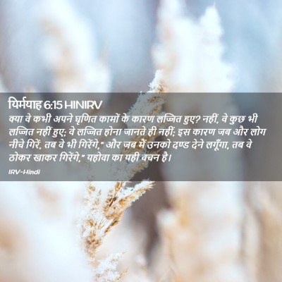 Picture 02 - यिर्मयाह 6:15 HINIRV - क्या वे कभी अपने - Bible Verse Picture