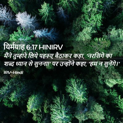 Picture 02 - यिर्मयाह 6:17 HINIRV - मैंने तुम्हारे - Bible Verse Picture