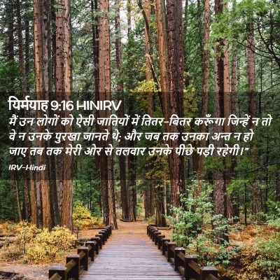 Picture 02 - यिर्मयाह 9:16 HINIRV - मैं उन लोगों को ऐसी - Bible Verse Picture