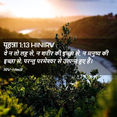 Picture 02 - यूहन्ना 1:13 HINIRV - वे न तो लहू से, न - Bible Verse Picture
