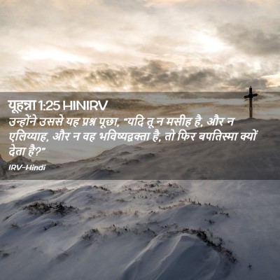 Picture 02 - यूहन्ना 1:25 HINIRV - उन्होंने उससे यह - Bible Verse Picture