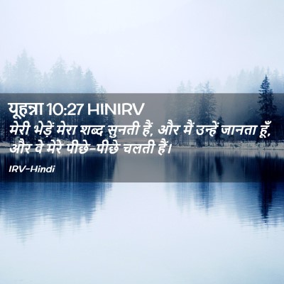 Picture 02 - यूहन्ना 10:27 HINIRV - मेरी भेड़ें मेरा - Bible Verse Picture