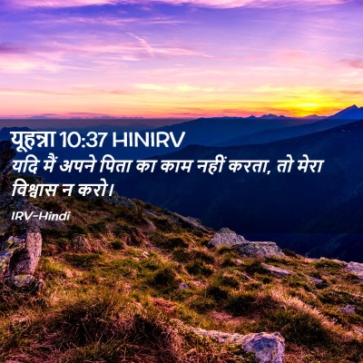 Picture 02 - यूहन्ना 10:37 HINIRV - यदि मैं अपने पिता - Bible Verse Picture