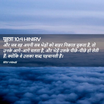 Picture 02 - यूहन्ना 10:4 HINIRV - और जब वह अपनी सब - Bible Verse Picture