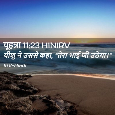 Picture 02 - यूहन्ना 11:23 HINIRV - यीशु ने उससे कहा, - Bible Verse Picture