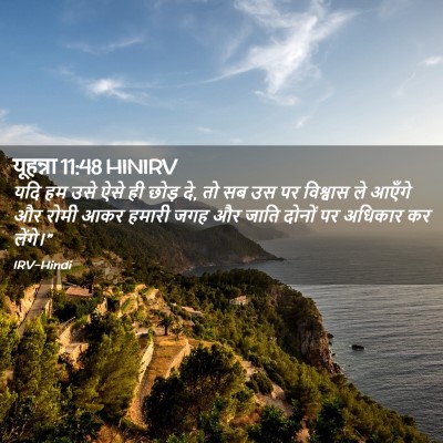 Picture 02 - यूहन्ना 11:48 HINIRV - यदि हम उसे ऐसे ही - Bible Verse Picture