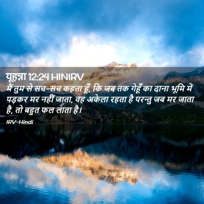 Picture 02 - यूहन्ना 12:24 HINIRV - मैं तुम से सच-सच - Bible Verse Picture