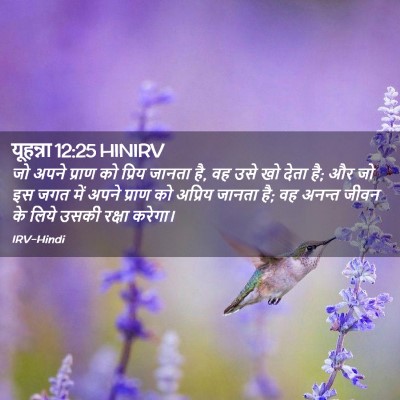 Picture 02 - यूहन्ना 12:25 HINIRV - जो अपने प्राण को - Bible Verse Picture