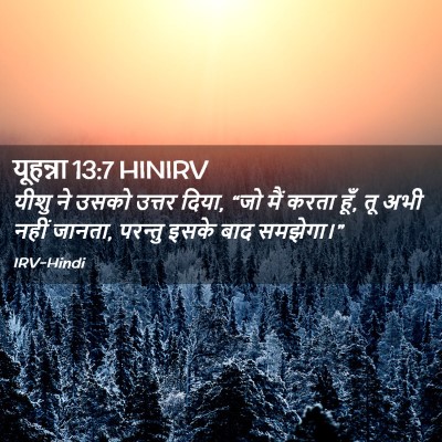 Picture 02 - यूहन्ना 13:7 HINIRV - यीशु ने उसको उत्तर - Bible Verse Picture