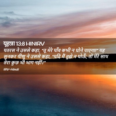 Picture 02 - यूहन्ना 13:8 HINIRV - पतरस ने उससे कहा, - Bible Verse Picture