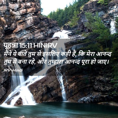 Picture 02 - यूहन्ना 15:11 HINIRV - मैंने ये बातें तुम - Bible Verse Picture